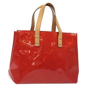 LOUIS VUITTON Monogram Vernis Reade PM Hand Bag Red Rouge M91088 LV Auth ep9401